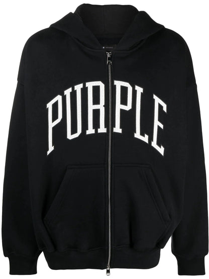 Logo Print Cotton Hoodie by Purple Brand - bottegalusso: Premier Destination for Modern Luxury Menswear