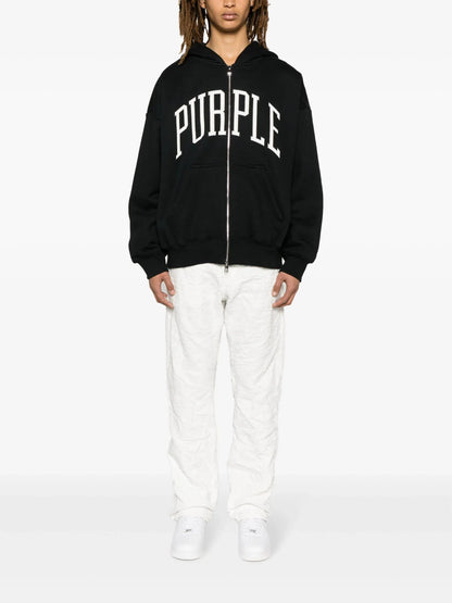 Logo Print Cotton Hoodie by Purple Brand - bottegalusso: Premier Destination for Modern Luxury Menswear