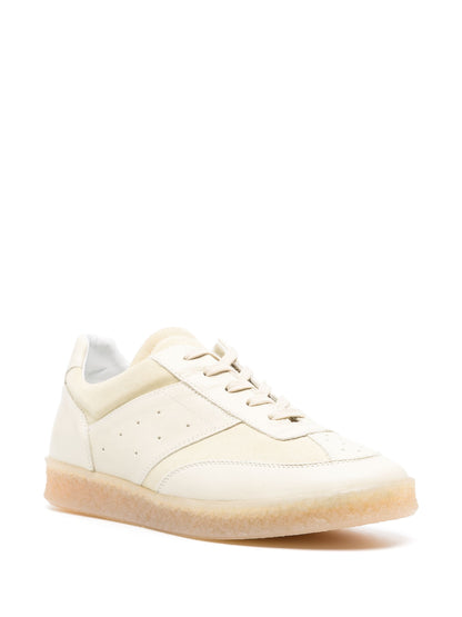 Replica Panelled Leather Sneakers by MM6 Maison Margiela - bottegalusso: Premier Destination for Modern Luxury Menswear