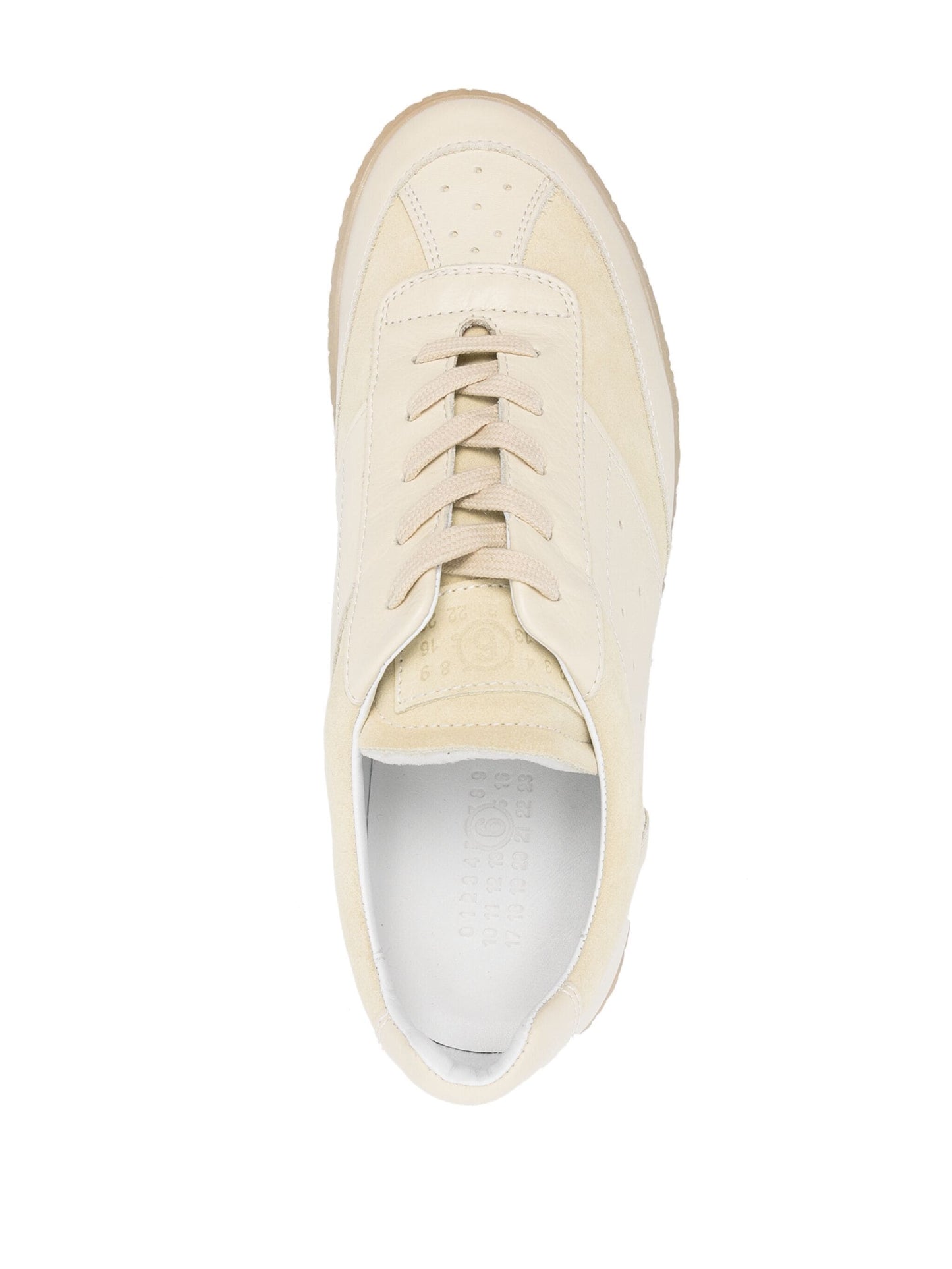 replica panelled leather sneakers by mm6 maison margiela - bottegalusso: premier destination for modern luxury menswear