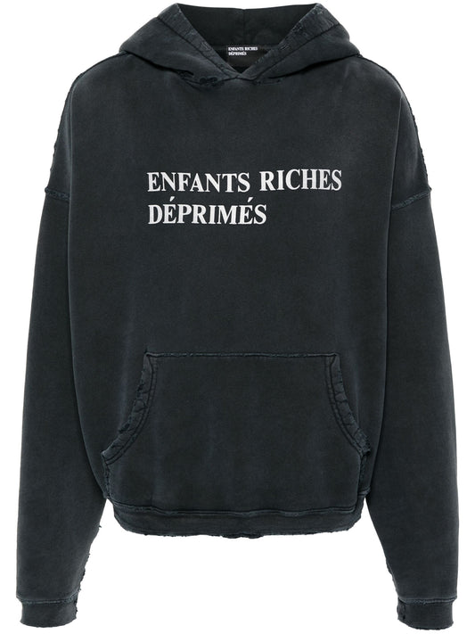 Logo Print Faded Hoodie by Enfants Riches Déprimés - bottegalusso: Premier Destination for Modern Luxury Menswear