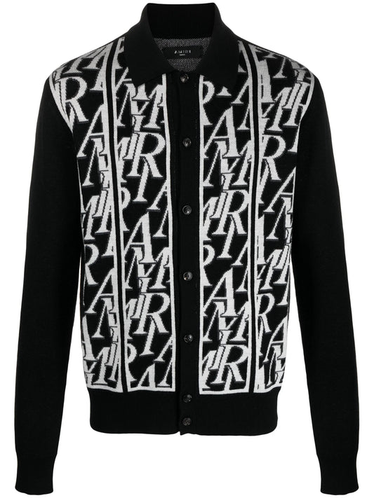 Repeat Wool Jacquard Cardigan by Amiri - bottegalusso: Premier Destination for Modern Luxury Menswear