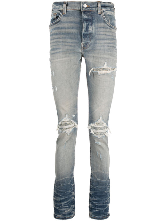 Distressed Slim Cut Jeans by Amiri - bottegalusso: Premier Destination for Modern Luxury Menswear