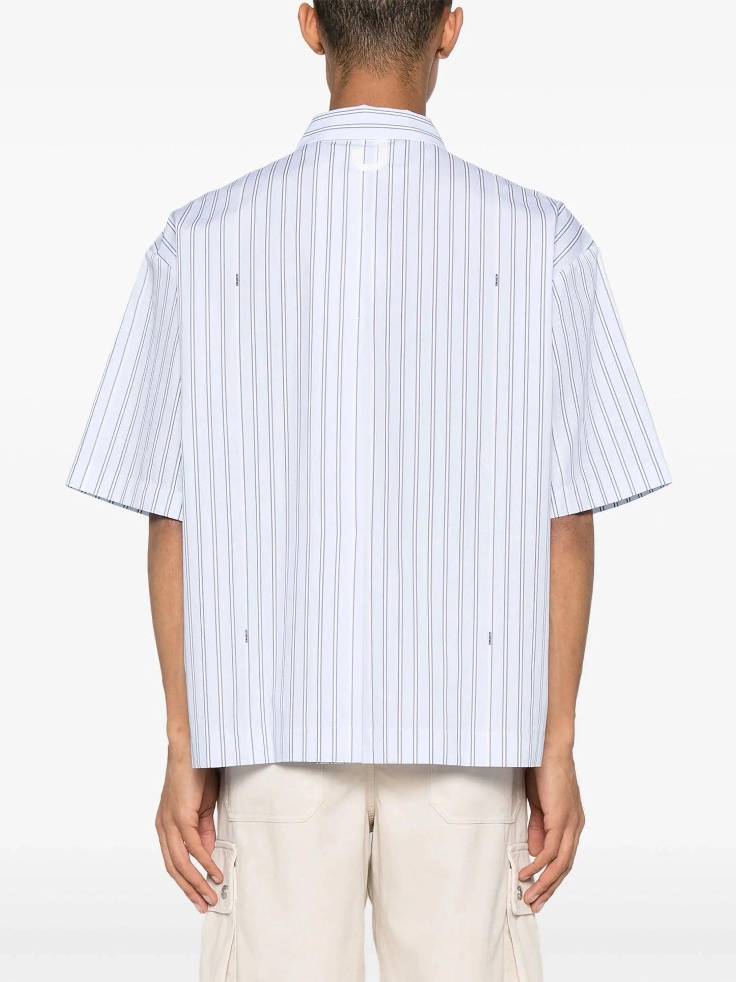 striped cotton bowling shirt