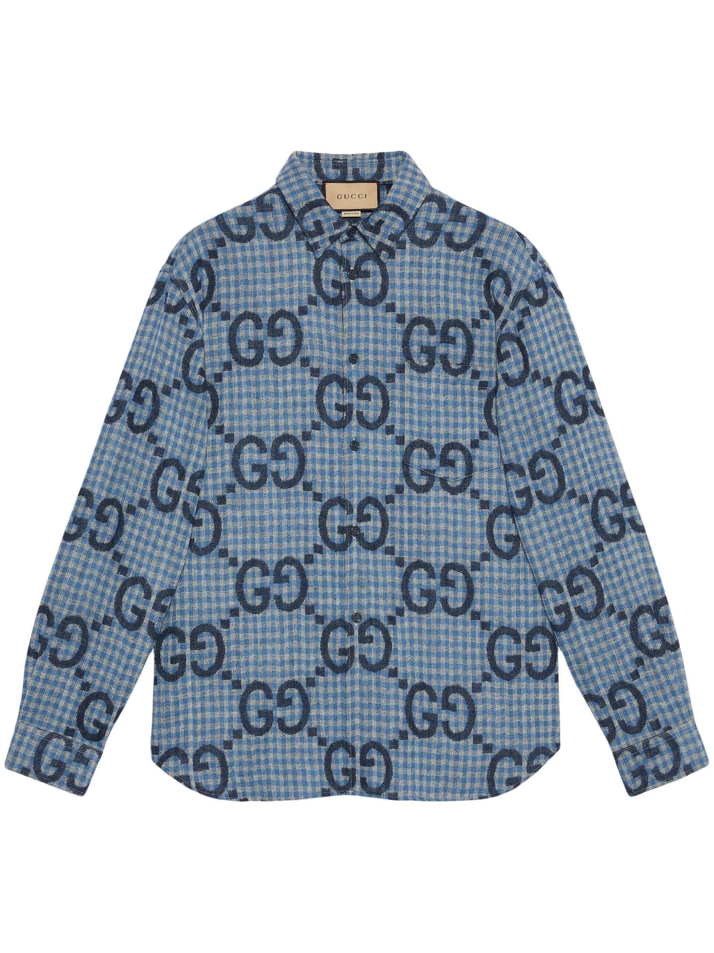 jumbo gg checked wool shirt