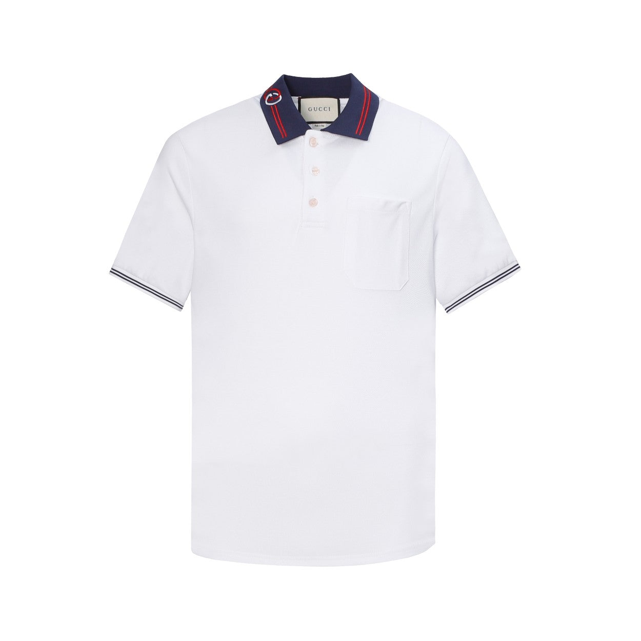 cotton piquet polo with interlocking g