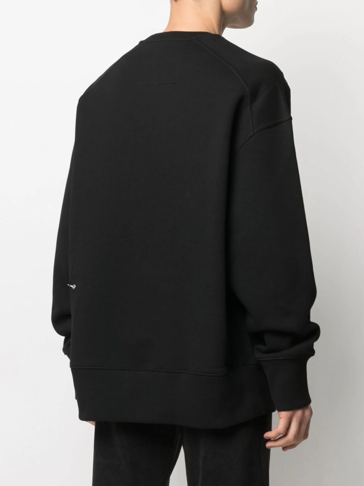 logo print eyelet detailing sweatshirt