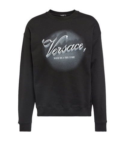 Printed Cotton Jersey Sweatshirt by Versace - bottegalusso: Premier Destination for Modern Luxury Menswear