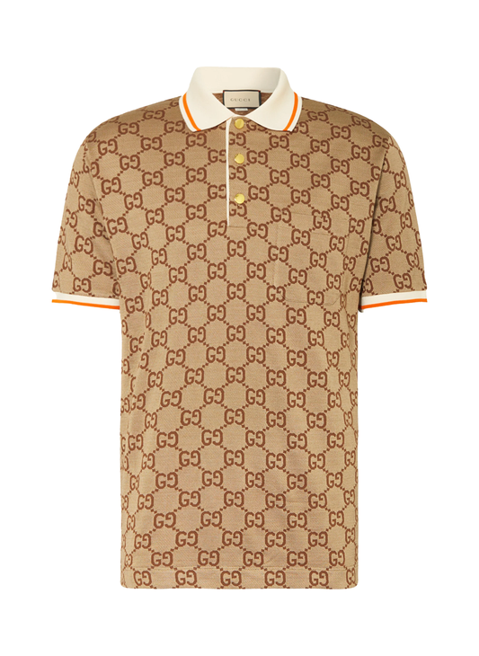 Knitted Polo Shirt With Silk